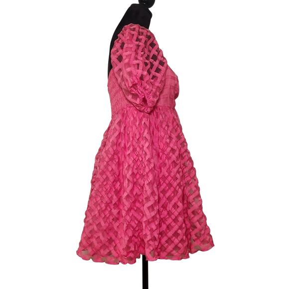 BAEVELY Pink Checkered Mini Sundress, Size Medium - Picture 2 of 14